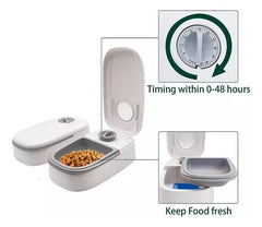 Temporizador dispensador de alimento mascotas: perro y gato