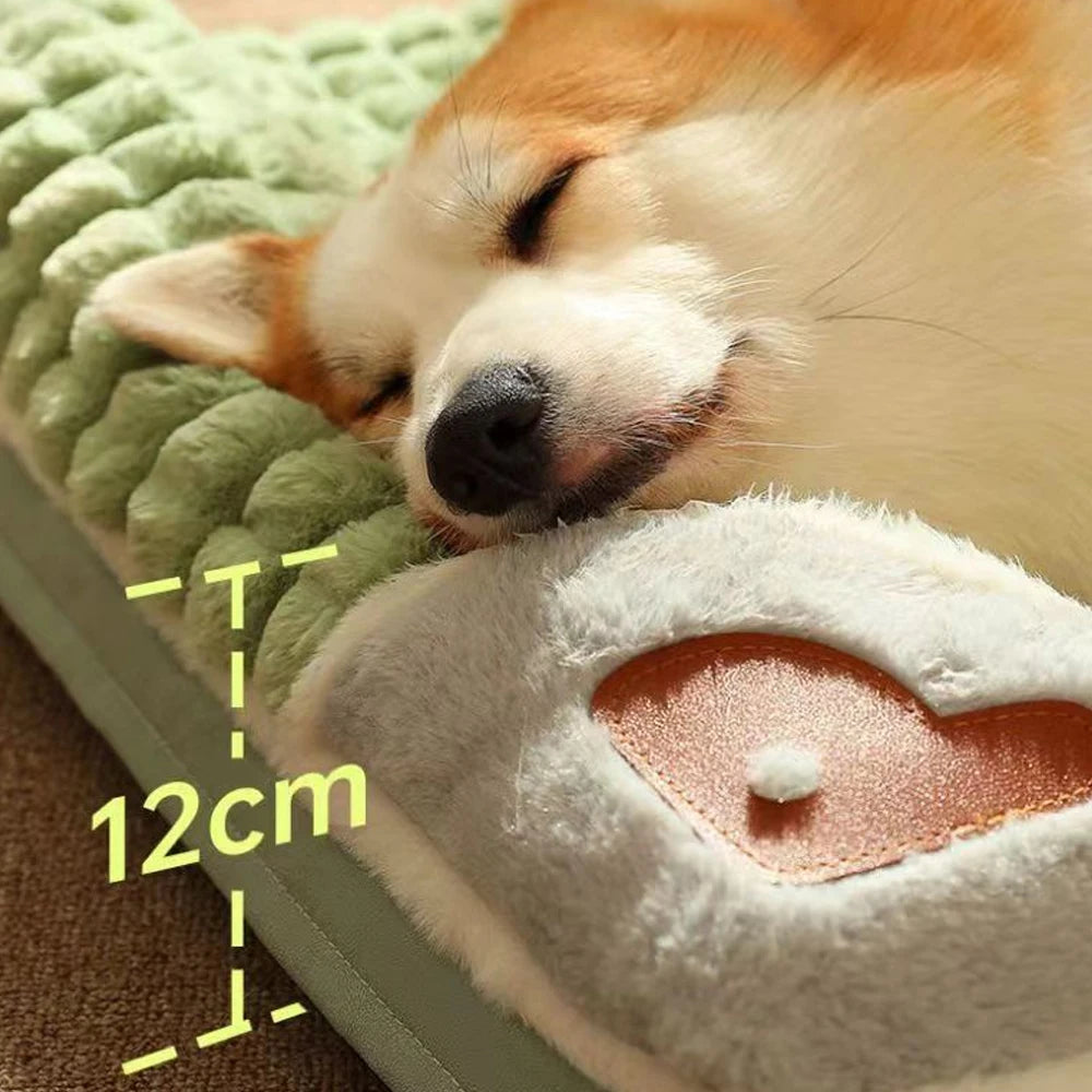 Cama ortopédica para mascotas verde