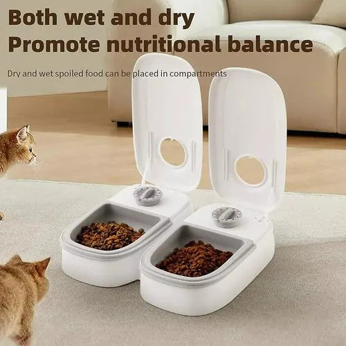 Temporizador dispensador de alimento mascotas: perro y gato