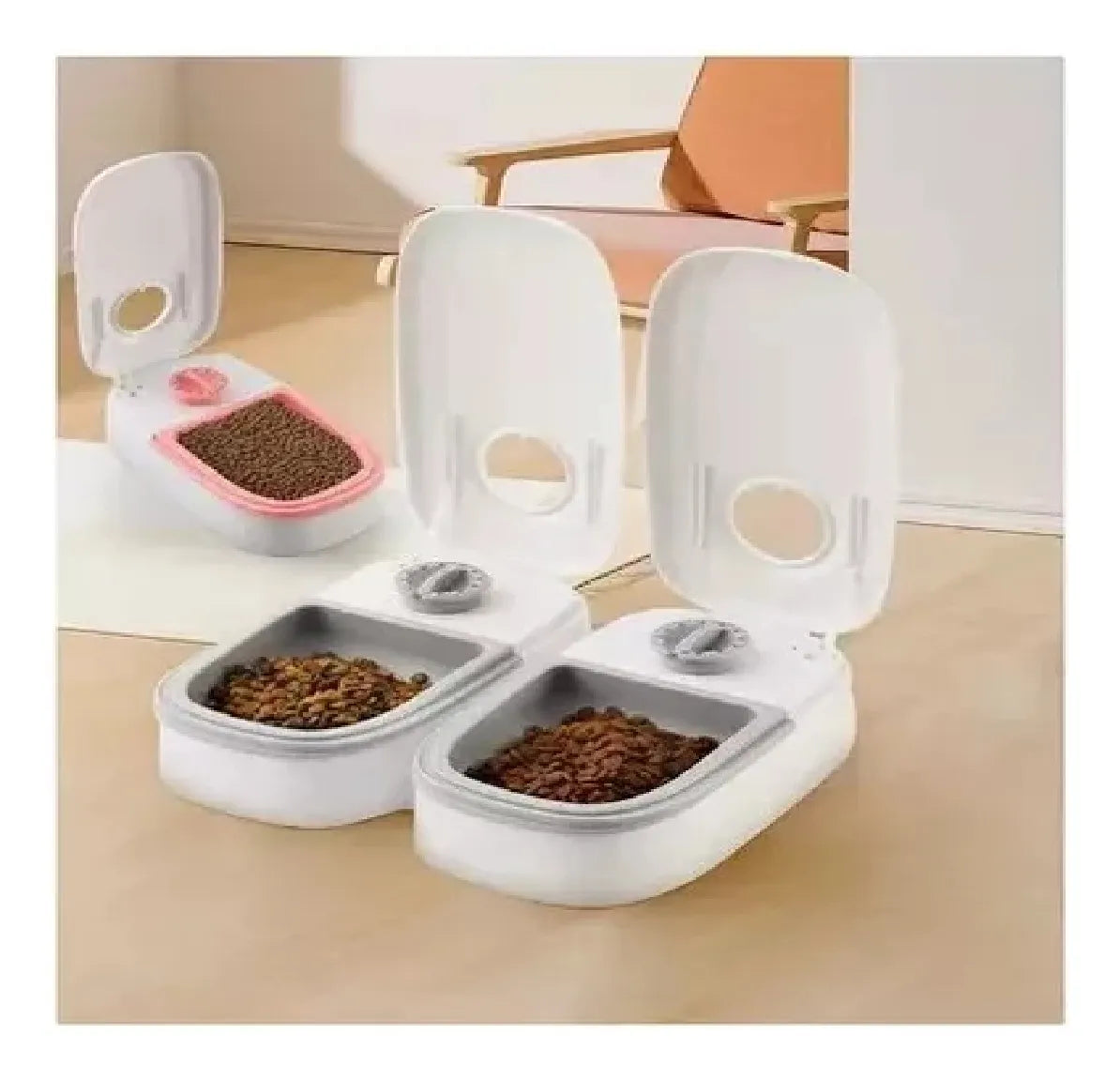 Temporizador dispensador de alimento mascotas: perro y gato