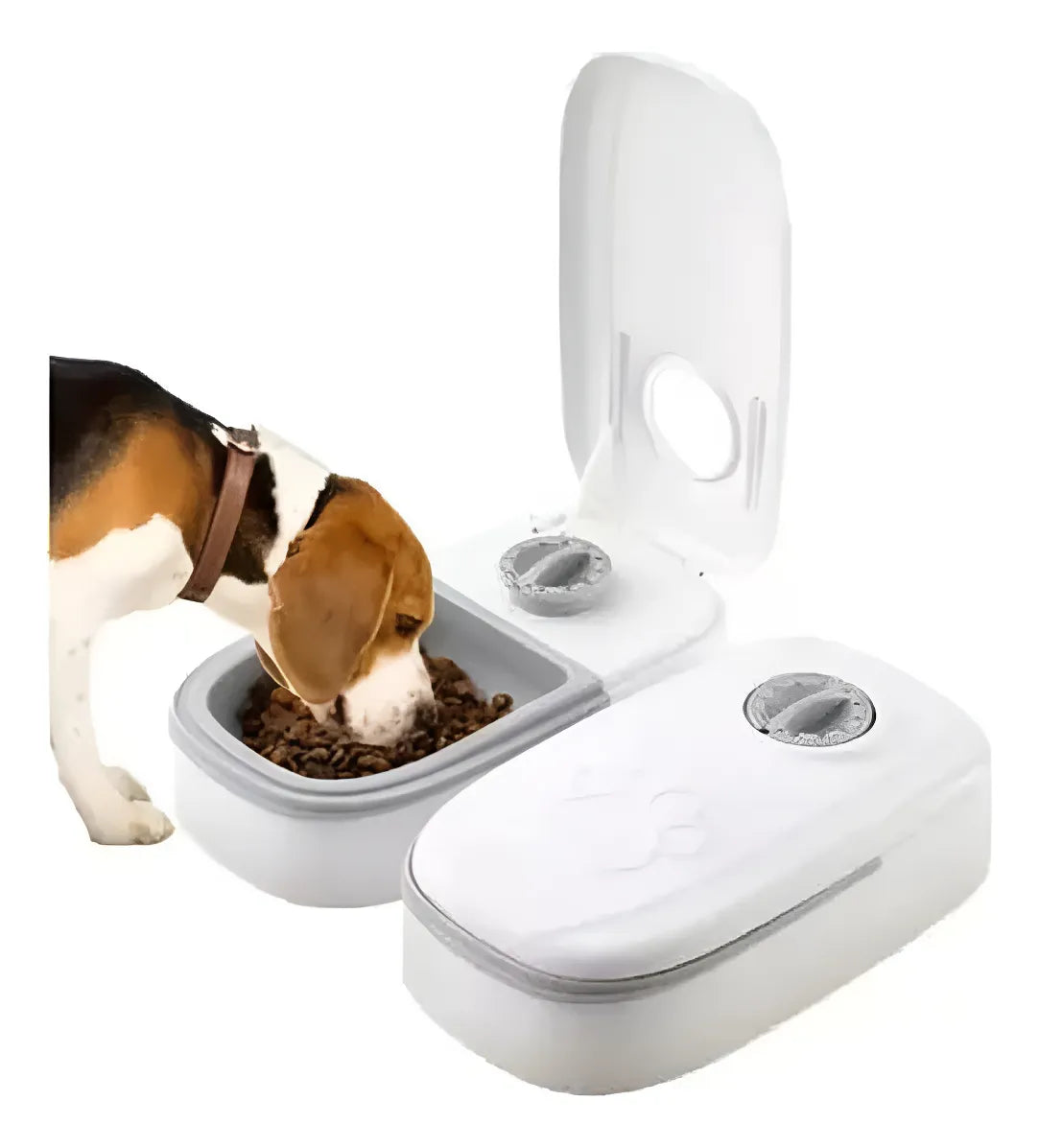 Temporizador dispensador de alimento mascotas: perro y gato