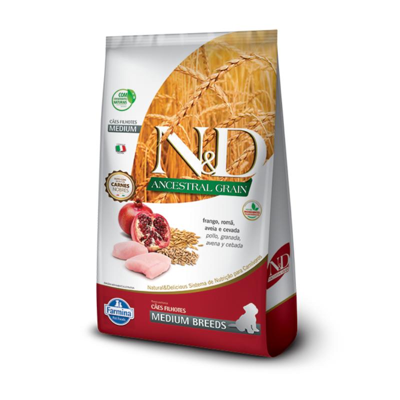 N&D Ancestral Grain Puppy Medium Pollo y Granada 10.1 kg 1 Alimento N&D Ancestral Grain Puppy Medium Pollo y Granada 10.1 kg para perros