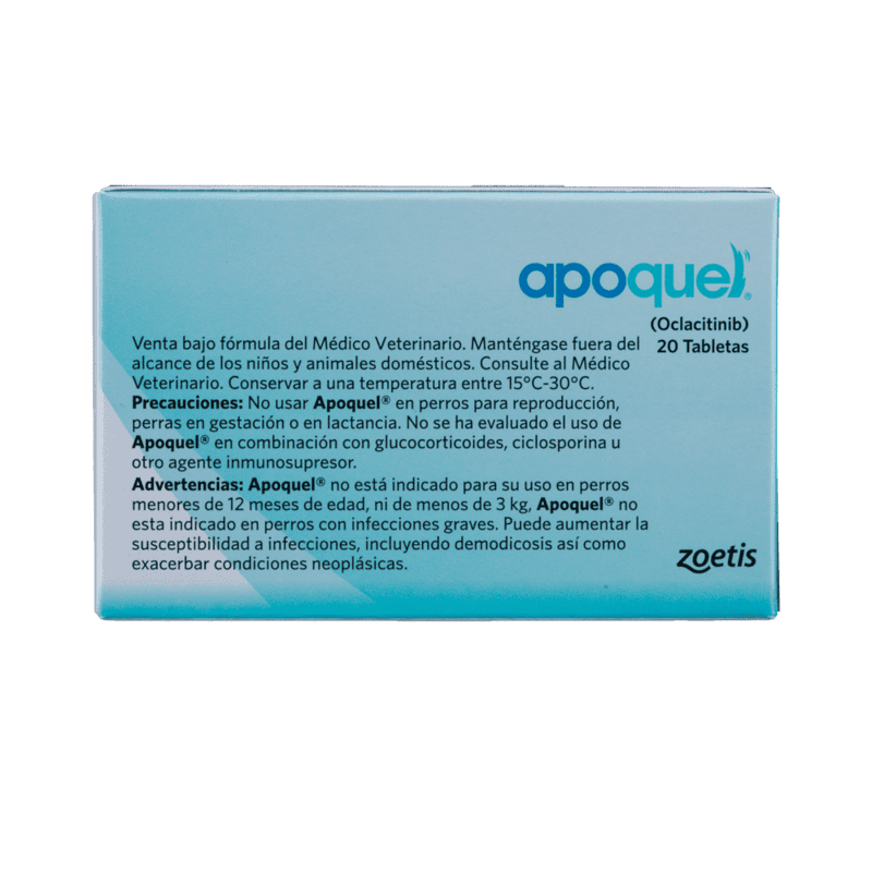 Apoquel Tratamiento Dermatológico Contra el Prurito 4 Empaque Apoquel Tratamiento Dermatológico Contra el Prurito de 5.4 mg 20 medicamentos