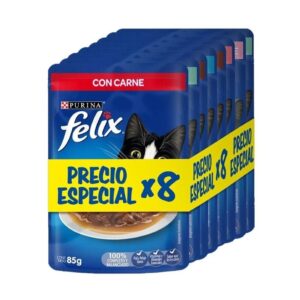 Alimento Purina Felix Alimento Húmedo Pack x8 para Gato para perros