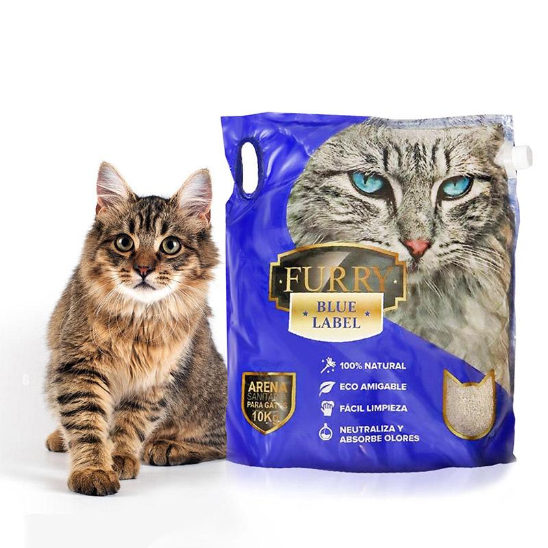Furry Blue Arena Aglomerante Súper Premium (Sello Azul) 2 Empaque Furry Blue Arena Aglomerante Súper Premium (Sello Azul) de 10 kg