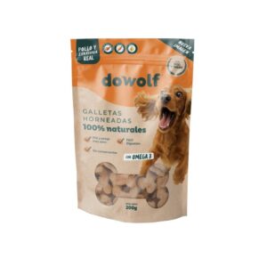 Alimento Dowolf Galletas Pollo y Zanahoria con Omega 3 200 g para perros