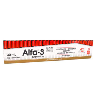 Alfa 3 Crema Dermatológica y Cicatrizante (Frasco 30 ml) para perros