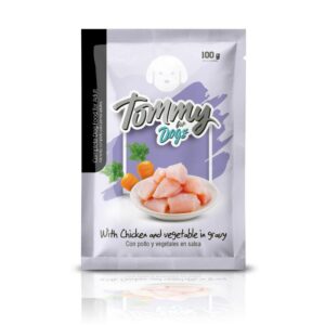 Alimento Tommy Pouch Pollo y Verduras Adulto 100 g para perros