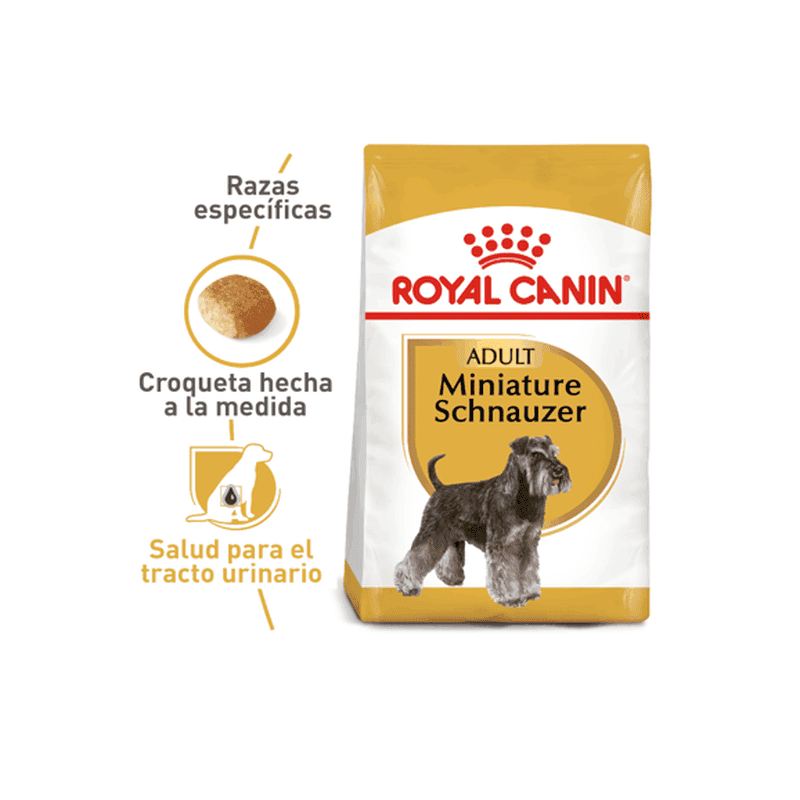 Royal Canin Schnauzer Miniatura Adulto 4.5 kg 2 Empaque Royal Canin Schnauzer Miniatura Adulto 4.5 kg de 4.5 kg