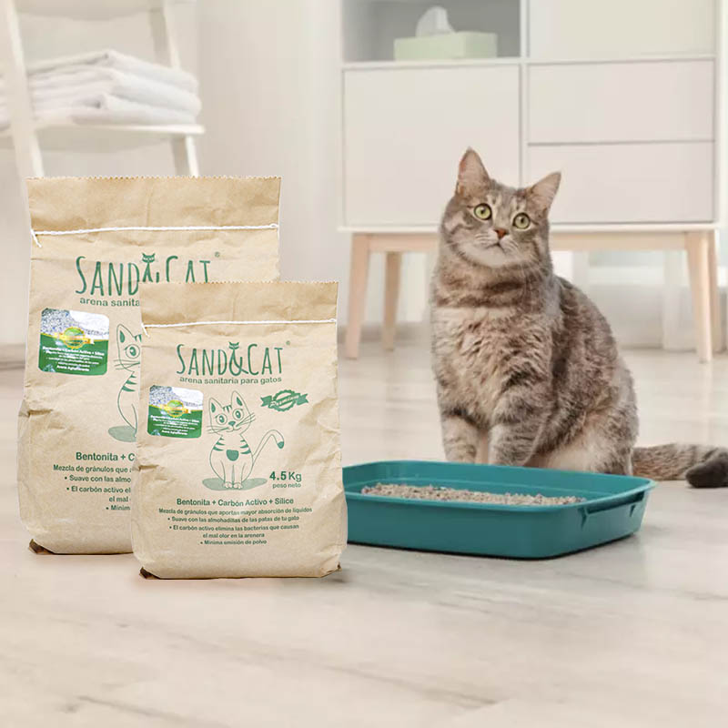 Sand & Cat Arena Premium Aglomerante para Gato 3 Empaque Sand & Cat Arena Premium Aglomerante para Gato de 4.5 kg