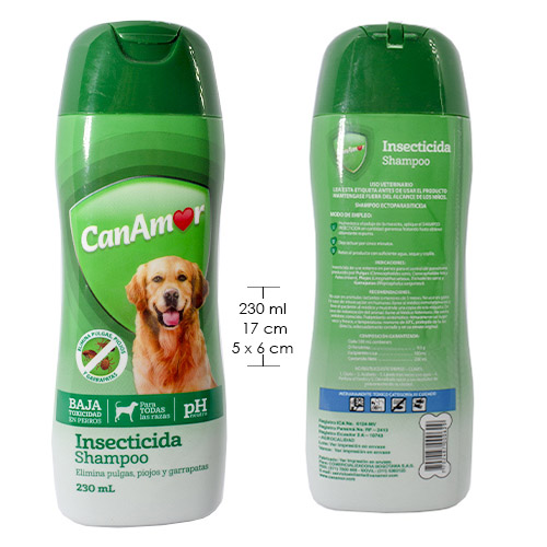 CanAmor Champú Antipulgas y Garrapatas 3 Empaque CanAmor Champú Antipulgas y Garrapatas de 230 mililitro