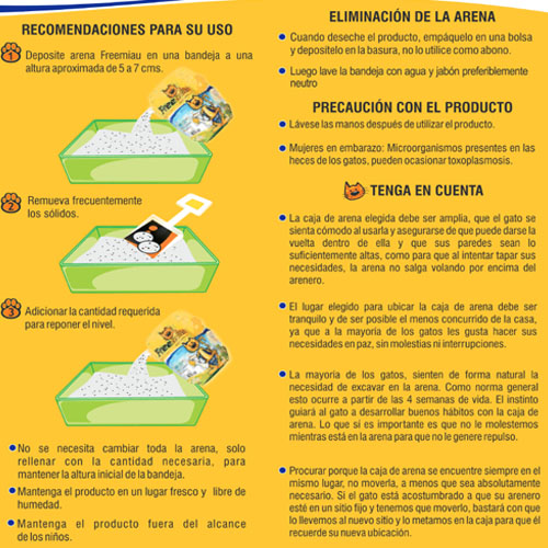 Freemiau Arena Aglomerante para Gato 4 Empaque Freemiau Arena Aglomerante para Gato de 10 kg