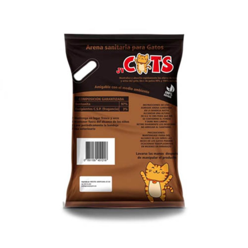 JV Cats Arena Sanitaria Aroma Café 2 Empaque JV Cats Arena Sanitaria Aroma Café de 5 kg