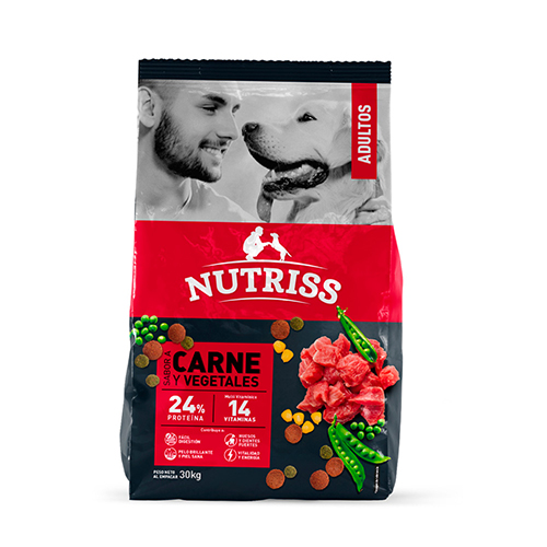Nutriss Adulto Carne y Vegetales 4 Empaque Nutriss Adulto Carne y Vegetales de 30 kg