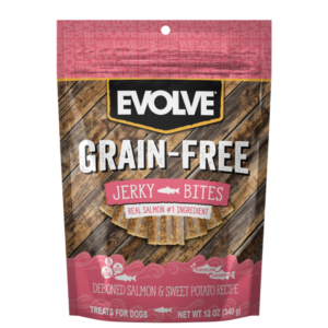 Alimento Evolve Dog Jerky Salmon Grain Free 340 g para perros