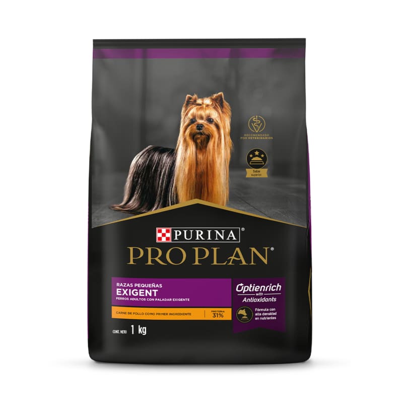 Purina Pro Plan Adulto Exigent Razas Pequeñas con OptiEnrich 1 Alimento Purina Pro Plan Adulto Exigent Razas Pequeñas con OptiEnrich para perros