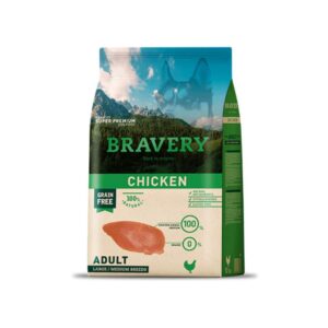 Alimento Bravery Chicken Adulto Mediano y Grande 4 kg para perros