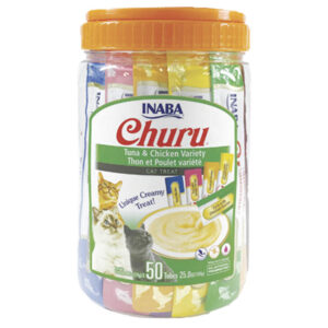 Alimento Inaba Churu Bombonera Variedad de Pollo y Atún (50 Tubos) para perros