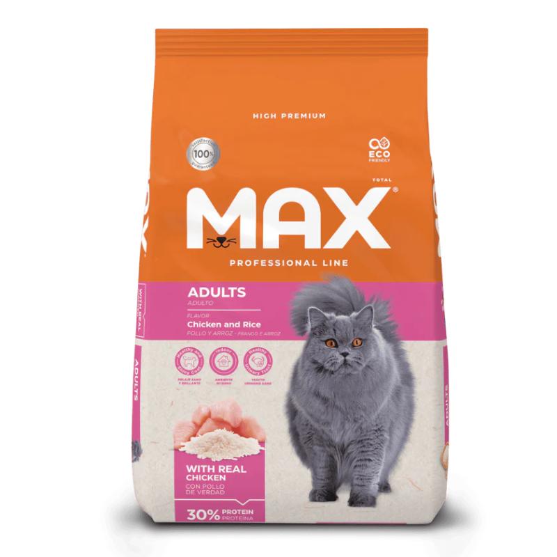 Max Cat Adulto Pollo y Arroz 4 Empaque Max Cat Adulto Pollo y Arroz de 10.1 kg