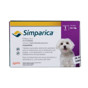 Simparica Antipulgas para Perros de 2.6 a 5 kg para perros