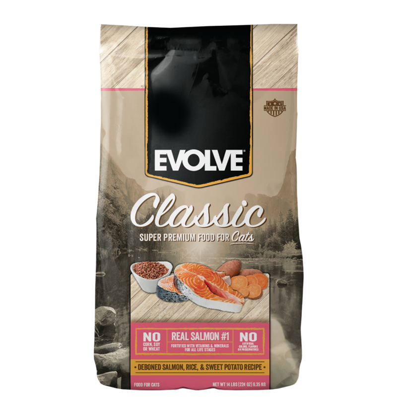 Evolve Classic Salmón para Gato Adulto 2 Empaque Evolve Classic Salmón para Gato Adulto de 1.24 kg