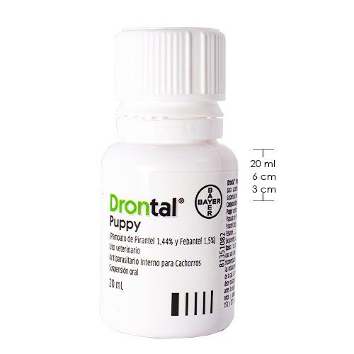 Drontal Cachorros Antiparasitario Interno (Suspensión Oral 20 ml) 3 Empaque Drontal Cachorros Antiparasitario Interno (Suspensión Oral 20 ml) de 20 mililitro