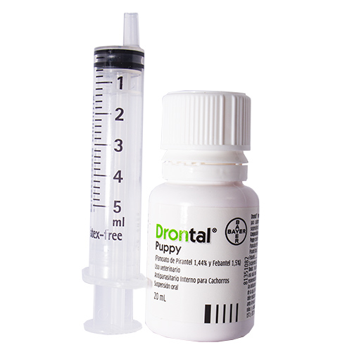 Drontal Cachorros Antiparasitario Interno (Suspensión Oral 20 ml) 4 Empaque Drontal Cachorros Antiparasitario Interno (Suspensión Oral 20 ml) de 20 mililitro