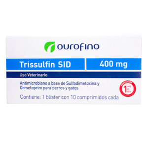 Trissulfin SID 400 mg Antimicrobiano (Caja x 10 Tabletas) para perros