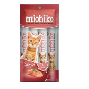 Alimento Michiko Snack Húmedo Salmón para Gato (4 Sobres) para perros