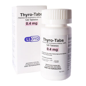 Thyro-Tabs 0.4 mg Levotiroxina Sódica (Frasco x 120 Tabletas) para perros