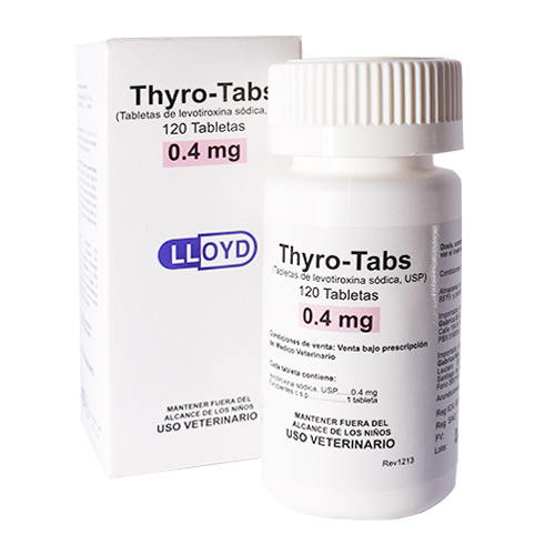 Thyro-Tabs 0.4 mg Levotiroxina Sódica (Frasco x 120 Tabletas) 1 Thyro-Tabs 0.4 mg Levotiroxina Sódica (Frasco x 120 Tabletas) para perros