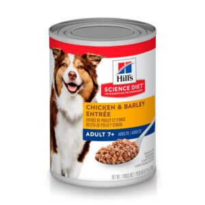 Alimento Hill's Science Diet Adult 7+ Chicken & Barley Entrée Lata 370 g para perros