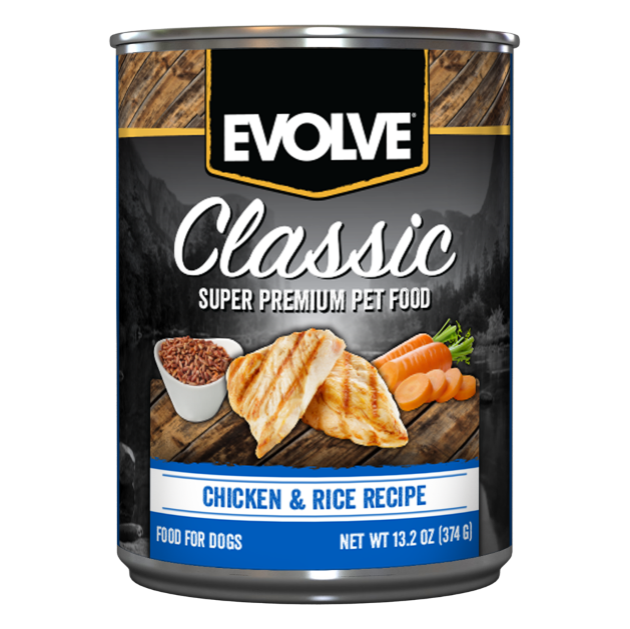 Evolve Classic Chicken & Rice Lata 374 g 1 Alimento Evolve Classic Chicken & Rice Lata 374 g para perros