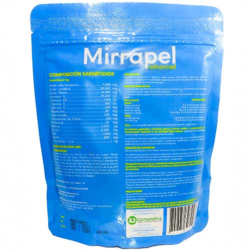 Mirrapel Suplemento Nutricional en Polvo para Pelo y Piel 2 Empaque Mirrapel Suplemento Nutricional en Polvo para Pelo y Piel de 300 g