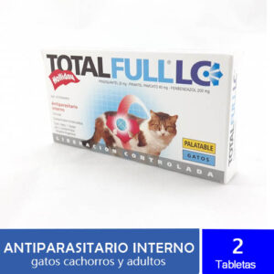 Total Full LC Gatos Desparasitante Interno (Caja x 2 Tabletas) para perros