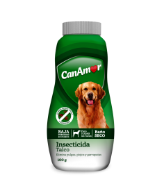 CanAmor Talco Insecticida Antipulgas y Garrapatas (100 g) para perros