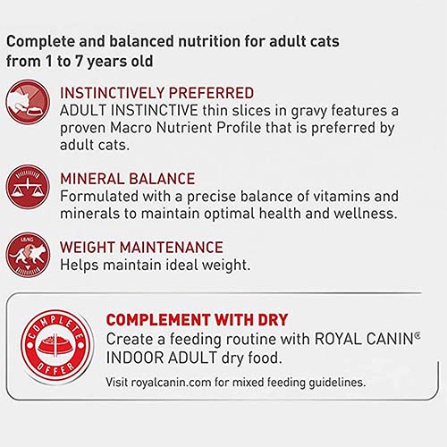 Royal Canin Adult Instinctive Salsa 3 Empaque Royal Canin Adult Instinctive Salsa de 85 g