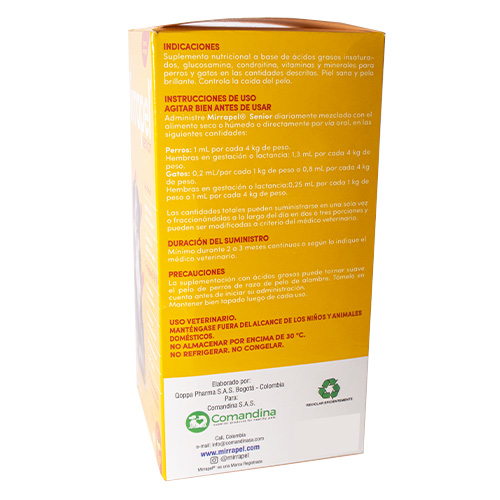 Mirrapel Senior Suplemento para Perros de Edad Avanzada (Líquido 120 ml) 2 Empaque Mirrapel Senior Suplemento para Perros de Edad Avanzada (Líquido 120 ml) de 120 mililitro