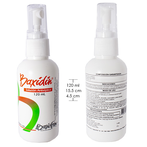 Baxidin Solución Antiséptica Tópica 3 Empaque Baxidin Solución Antiséptica Tópica de 120 mililitro