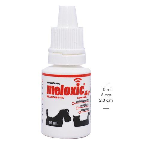 Meloxic 0.5 mg/ml Suspensión Oral Antiinflamatoria (10 ml) 3 Empaque Meloxic 0.5 mg/ml Suspensión Oral Antiinflamatoria (10 ml) de 10 mililitro