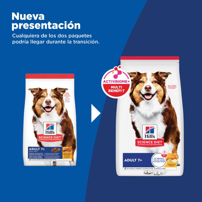 Hill's Science Diet Adult 7+ Pollo 4 Empaque Hill's Science Diet Adult 7+ Pollo de 16,5 lb