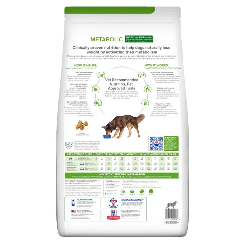 Hill's Prescription Diet Metabolic Weight Management 2 Empaque Hill's Prescription Diet Metabolic Weight Management de 17,6 lb