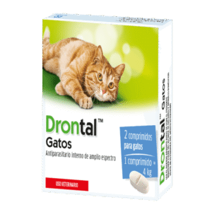 Drontal Gatos Antiparasitario Interno de Amplio Espectro (Caja x 2 Tabletas) para perros