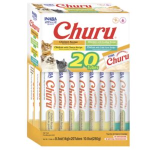 Alimento Inaba Churu Variedad de Pollo Caja x20 Tubos para perros