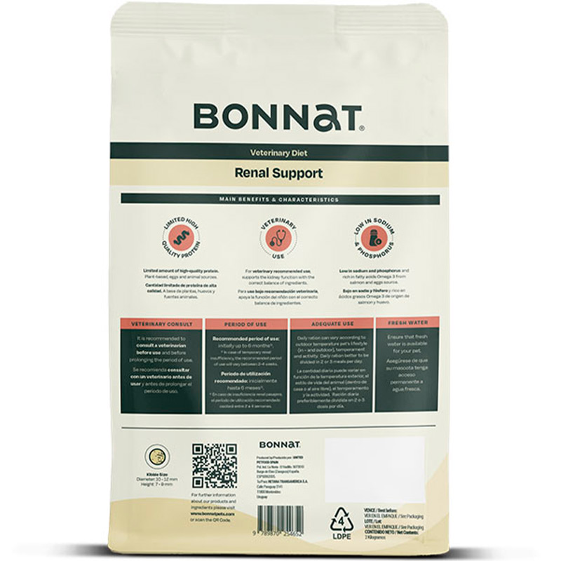 Bonnat Veterinary Diet Canine Renal Support 2 Empaque Bonnat Veterinary Diet Canine Renal Support de 2 kg