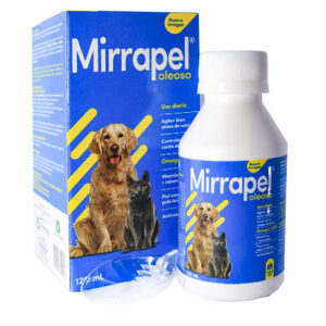 Mirrapel Oleoso Suplemento Dermatológico Felino y Canino (Líquido 120 ml) para perros