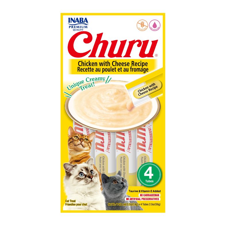 Inaba Churu Gato Pollo con Queso (4 Tubos) 1 Alimento Inaba Churu Gato Pollo con Queso (4 Tubos) para perros