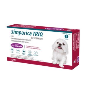 Simparica Trio Antipulgas para Perros de 2.5 a 5 kg para perros