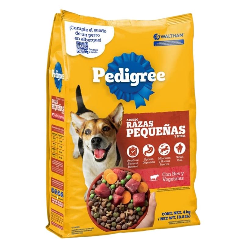 Pedigree Adulto Razas Pequeñas Carne y Vegetales 2 Empaque Pedigree Adulto Razas Pequeñas Carne y Vegetales de 4 kg