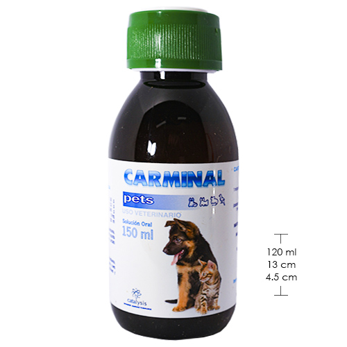 Carminal Pets Antiespasmódico y Protector Intestinal Natural (Frasco 150 ml) 4 Empaque Carminal Pets Antiespasmódico y Protector Intestinal Natural (Frasco 150 ml) de 150 mililitro